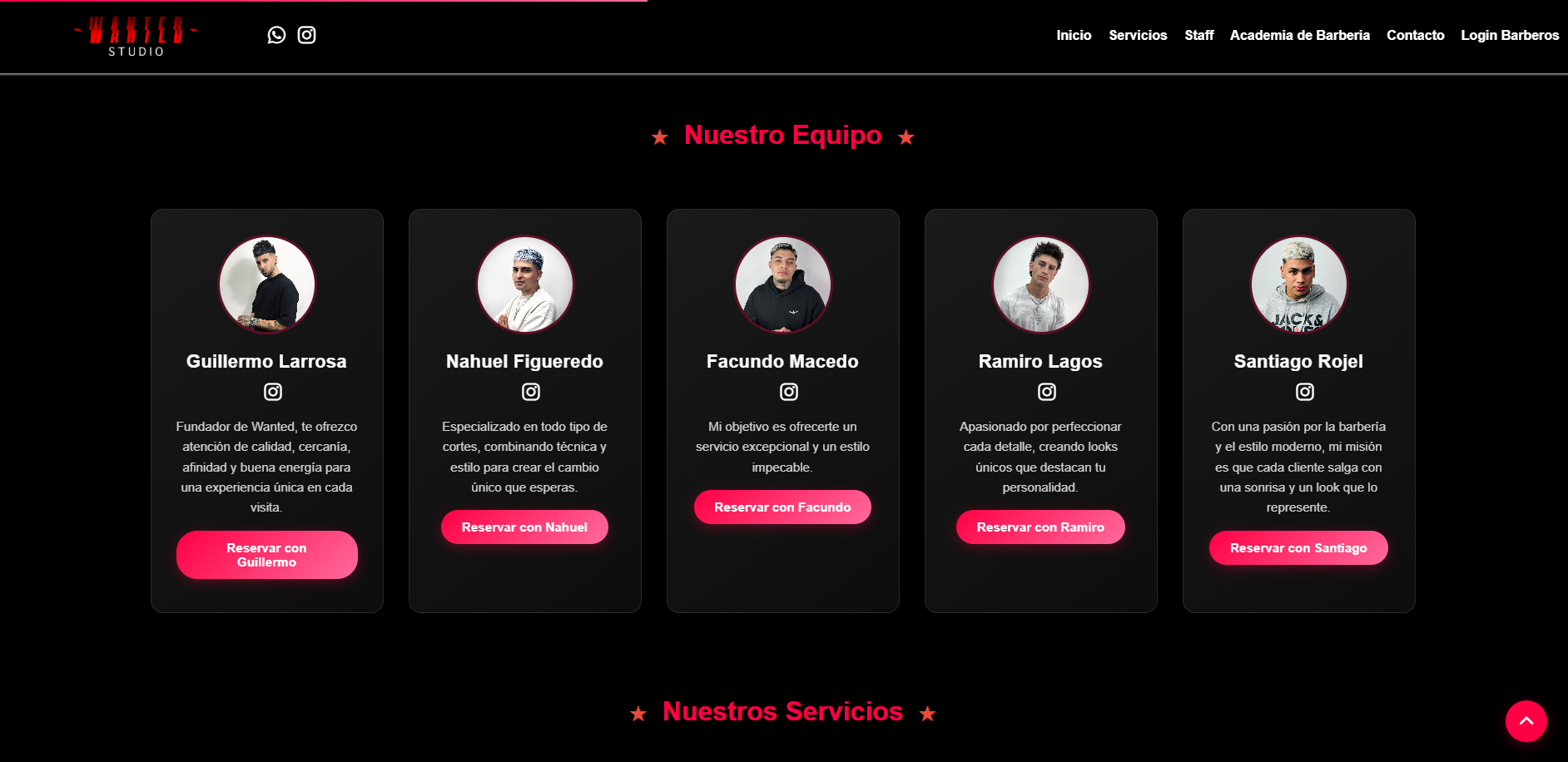 Screenshot de WantedStudio.uy